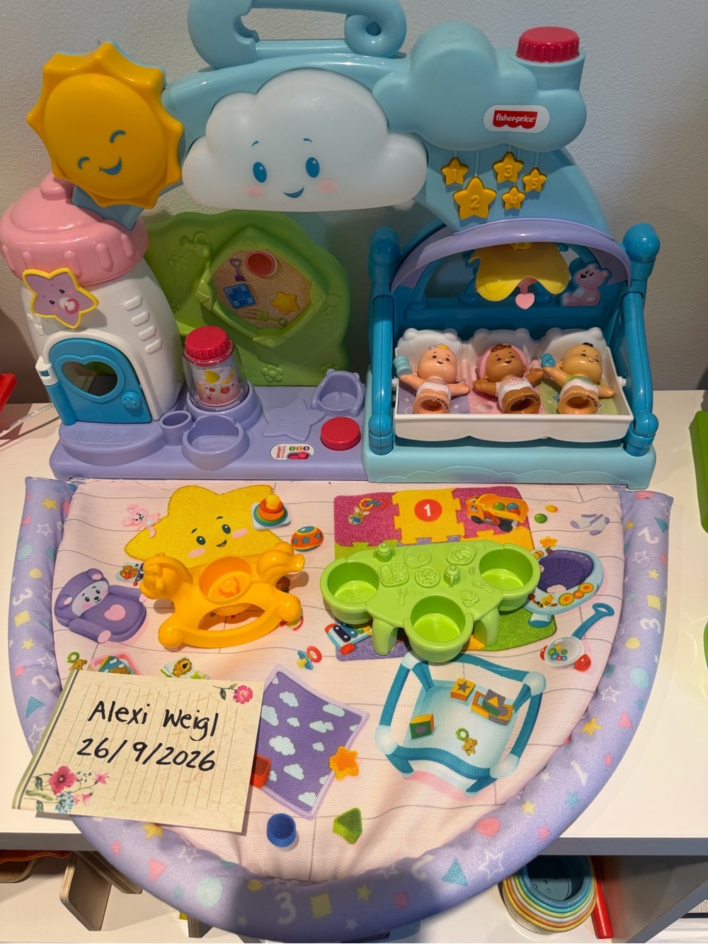 Little people fisher price 1 2 3 babies play date musical playset